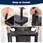 Plastic Shelves, 4-Shelf Storage rack, Multi-Purpose Storage Shelf, Plastic Storage Shelves for Storage Easy to Assemble for Garage Basement Kitchen Office Bedroom Bathroom (Shipment from Walmart) - Image 4
