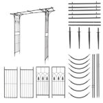 Flat Roof Wrought Iron Arches Plant Climbing Frame - Image 48