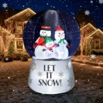 6 FT Lighted Christmas Inflatable Decoration, Large Inflatable Snow Globe with Snowman Family, Funny Blow Up Yard Decorations with Built-in LED Lights for Holiday Party Front Yard Lawn Garden Decor - Image 8