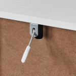 Handleless Grille-Finished 3-Drawer Bedside Table P2 Particleboard + MDF & Melamine Veneer + Thermoformed Drawer Dresser 23.62*12.99*22.05in White - Image 10