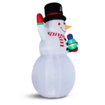12FT Tall Lighted Christmas Inflatable Decoration, Inflatable Giant Snowman Holding Gift Boxes, Funny Blow Up Yard Decorations with Built-in LED Lights for Holiday Party Front Yard Lawn Garden Decor - Image 2