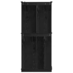 K&K 71" Tall Kitchen Pantry Cabinet with 3 Pull Out Cabinet Organizers, Farmhouse Embossed Texture Storage Cabinet with 6 Door Shelves, 2 Drawers, Freestanding Cupboard for Kitchen, Dining Room Black - Image 5