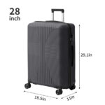 Non-TSA customs lock 5-in-1 PP trolley case, 12in, 16in, 20in, 24in, 28in, PP, dark gray - Image 9