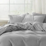 Luxury Sheet Sets Super Soft Easy Care Microfiber 3/4-Pieces Bed Sheet Set With 16-Inch Deep Pockets, Light Grey - Image 2