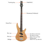 GIB Electric Bass Guitar Full Size 4 String Burlywood - Image 31