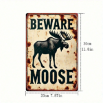 CIFbuy Vintage Moose Warning Metal Sign, Rustic Farmhouse Iron" Wall Art, 8x12 Inch Distressed Metal Plaque With Bold Black Text, Plaque With Bold Black Text, 2D Fla FarmikTok, FarmikTok, t Self-pickup Logiopics - Image 8