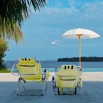 Same Code 28018871 63*70*99cm Heightened Oxford Cloth Silver White Aluminum Tube Bearing 100kg Beach Chair Yellow - Image 14