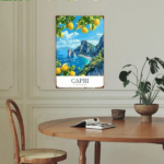 CIFbuy 1pc Capri Italy Metal Sign, 2D Flat Iron Wall Art With Iconic Landmarks, Vintage Italian Travel Decor, Retro Room Accent, Metal TikTok, TikTok, Self-pickup Logiopics - Image 2