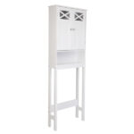 Double Door Fork Toilet Cabinet White - Image 5