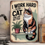 CIFbuy Cat Lover Gift 2D Flat Wooden Sign, I" Work Hard So My Cat Can Live Better, Tiger Stripe Cat Pattern Decorative Plaque, Tiger Stripe Cat Pattern Decorative Plaque, Waterproo Sign, I Work HaikTok, Sign, I Work HaikTok, t Self-pickup Logiopics - Image 8