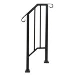 [Same Code 21862947 70638141]Artisasset Matte Black Outdoor 1st Tier Iron Handrail - Image 13