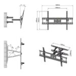 TMDS-204 32"-70" 110Lbs VESA600*400 Full Motion TV Wall Mount Tilt Range 0-15° - Image 29