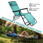 Portable Dual Purposes Extendable Folding Reclining Chair Green - Image 6