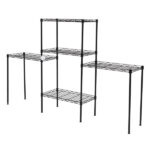 Changeable Assembly Floor Standing Carbon Steel Storage Rack Black - Image 3
