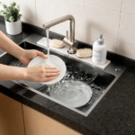 Faucet Mat for Kitchen Sink – Diatomite Stone Drying Mat & Sink Protector, Prevent Moisture – Sink Splash Guard Water-Absorbing Stone Tray for Bathroom Counter - Image 5
