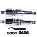 Chrome 10.5" Rear Shocks Absorbers Lowering For Harley Road King Tour Glide FLT Dyna 1991-2016 Sportster 1988-2003 2004-2015