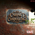 CIFbuy Vintage Cabinet Of Curiosities Metal Sign, 2D Flat Iron Wall Decor, Artistic Font Home Room Decoration, 7.87x11.81in TikTok, TikTok, n Self-pickup Logiopics - Image 5