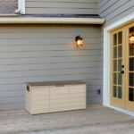 75gal 260L Outdoor Garden Plastic Storage Deck Box Chest Tools Cushions Toys Lockable Seat - Image 12