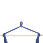 Distinctive Cotton Canvas Hanging Rope Chair with Pillows Blue - Image 6