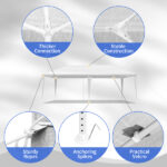 Same Code 87773439 3*6m Non-Cloth PE Cloth Plastic Sprayed Iron Pipe Outdoor Party Tent White - Image 4