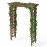 Wooden Arbor, Wedding Arch for Ceremony, Wood Trellis for Plant Climbing, Christmas Decor Pergola for Garden Backyard - Image 5
