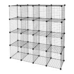 16-Cube Organizer Cube Storage Storage Shelves Wire Cube Storage Origami Shelves Metal Grid Multifunction Shelving Unit Modular Cubbies Organizer Bookcase - Image 2