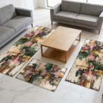 Three-piece kitchen rug set, non-slip and washable, abstract pattern kitchen hallway rug, soft and comfortable, suitable for sinks, floors, entrances, hallways and bathrooms. - Image 11