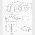 Portable Self-Driving Camping Tunnel Side Car Awning, Professional Sun Protection Tent for Outdoor SUV Rear Tailgate - Image 5