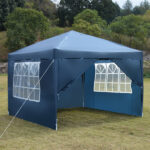 3 x 3m Two Doors & Two Windows Practical Waterproof Right-Angle Folding Tent Blue - Image 49