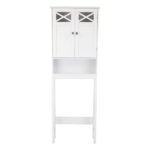Double Door Fork Toilet Cabinet White - Image 6