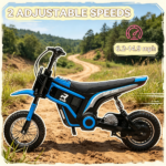 Blue 24V 350W Electric Dirt Bike - Twist Grip Throttle up to 15 MPH Ideal for Ages 13+ with Adult Supervision Required - Image 5
