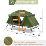 Collapsible camping tent with an integrated cot - Image 13