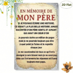 CIFbuy In Memory Of My Father French Bilingual 2D Flat Metal Sign, Rustic Vintage Iron Wall Decor Waterproof Rustproof Farmhouse Home D TikTok, TikTok, Self-pickup Logiopics