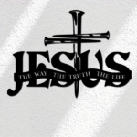 CIFbuy Aluminum Jesus Cross Scripture Wall Art Christian Home Decor Gift TikTok, temu pick-up service - Image 2