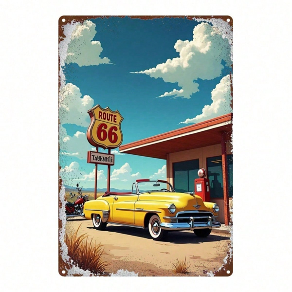 0e2908e0-009c-446f-9b41-d31130a8b999.png CIFbuy 1pc Vintage Metal Sign 8x12 Inch, Rustic Classic" Classic Car Gas Station Wall Plaque, Plaque, Waterproof Rustproof Retro Auto Garage De Inch, Rustic ClaikTok, Inch, Rustic ClaikTok, t Self-pickup Logiopics - Image 1