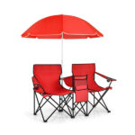 Outdoor camping chair with umbrella - Image 3