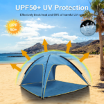Beach Tent Sun Shelter UPF50+ UV Protection, 6.9x6.9ft Beach Canopy Tent for 4-6 Adults, Portable Outdoor Sun Shade Tent with Carry Bag - Image 8