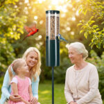 Standing Bird Feeder Squirrel-Proof, 4 Feeding Ports with Perches Heavy-Duty Metal & PC Construction - Image 6