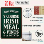 CIFbuy Vintage Irish Meal Metal Sign, Now Serving 7 Course" Course Irish Meal 6 Pints & A Potato, Potato, Weatherproof Rustproof 2D Flat Unframed Wall Serving 7 ikTok, Serving 7 ikTok, t Self-pickup Logiopics - Image 3