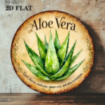 CIFbuy Vintage Aloe Vera Wall Sign 8x8in, "" Retro, Flat Decorative Plaque for Burns & Skin Irritation TikTok, TikTok, temu emu Self-pickup Logitiics - Image 9