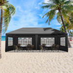 Same Code 74593042 Same Code 39118565 10'x20' Outdoor Party Tent with 6 Removable Sidewalls, Waterproof Canopy Patio Wedding Gazebo, Black - Image 18