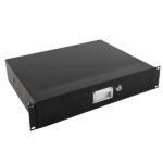 19" 2U Steel Plate DJ Drawer Equipment Cabinet with Keys Black - Image 7