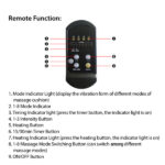 Back Massager Cushion Electric Massage Car Seat Cushion Chair Pad w/ Heating Function 8 Vibration Modes 3 Intensity Levels - Image 8