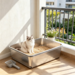 Stainless Steel Enclosed Litter Box for Cats - Image 7