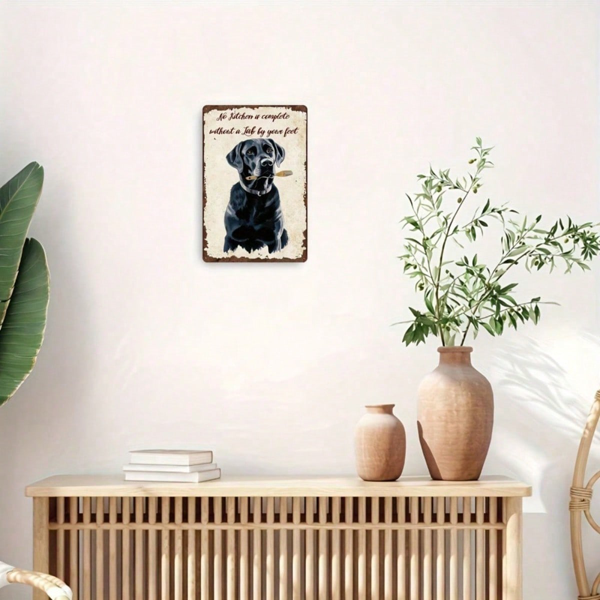 CIFbuy 1pc Vintage Labrador Metal Tin Sign 8x12 Inch, Rustic Retro Unframed Wall Art Classic Home Decor, Pet Dog Theme Artwork Ideal Gift TikTok, TikTok, Home Decor Self-icckup Logiopiftt Classic