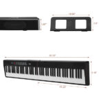 Do not sale on Amazon GPP-106 88 Key Folding Piano Semi-Weighted Standard Keyboards Digital Piano with MIDI Bluetooth, Handbag Headphone for Piano Lover Black color - Image 3