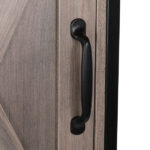 Retro Style MDF With Triamine Iron Frame Sliding Door Three-Layer Rack Bathroom Cabinet - Image 13