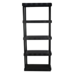 5-Tier Black Plastic Shelf Unit, 68.8 H x 30 W x 13.88 D, 350 lb Capacity (Shipment from Walmart)