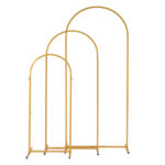 (5.9ft+4.9ft+3.9ft) Three-Piece Set Wedding Arc Top Iron Art Wedding Iron Arch Gold