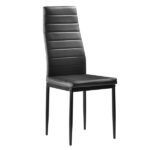 4pcs Elegant Assembled Stripping Texture High Backrest Dining Chairs Black Replace encoding 13028198-18410366 - Image 170
